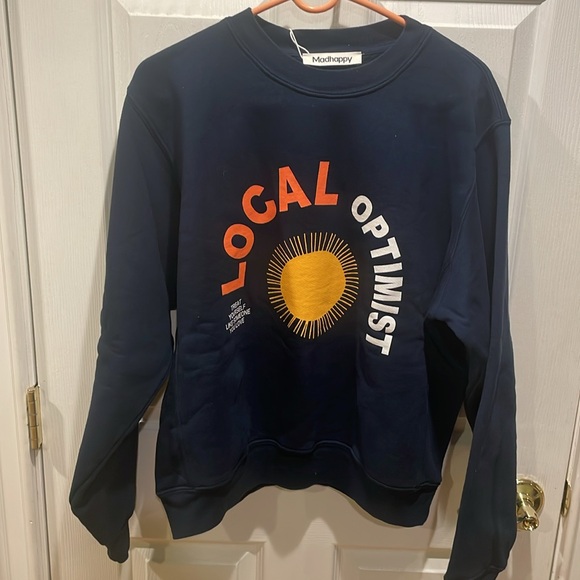 Madhappy navy local optimist S crewneck NWT (matching sweats listed separately) - Picture 5 of 5